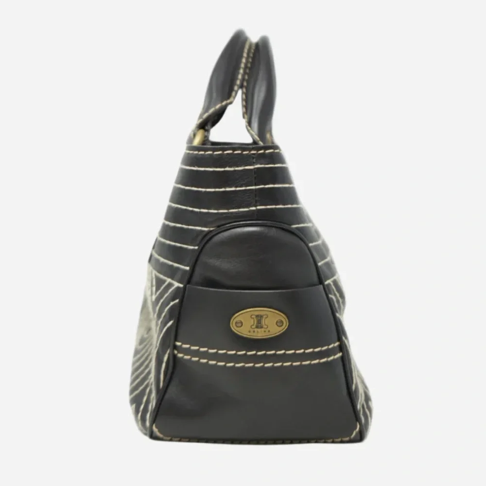 Celine Vintage Brown Leather Handbag - Picture 2 of 9